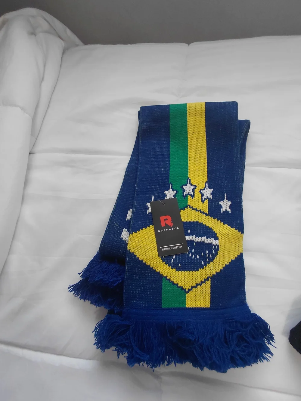 Brazil Flag Blue Fan Scarf - Unbranded